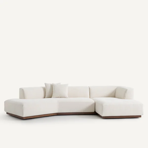AM.PM Offenes Ecksofa Jacopo Mit Ecke Rechts, Chenillesamt