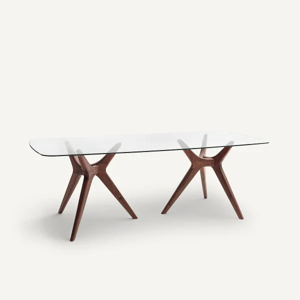 AM.PM Rechteckiger Tisch Glas/nussbaum Maricielo
