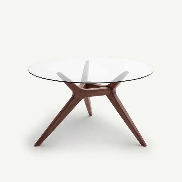 AM.PM Runder Tisch Maricielo, Glas/nussbaum, Ø 130 Cm