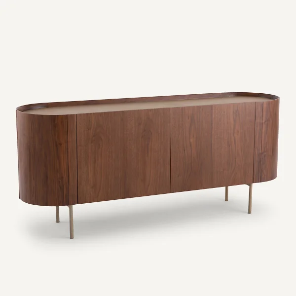 Am.pm Sideboard Aslen, Nussbaum Und Leder