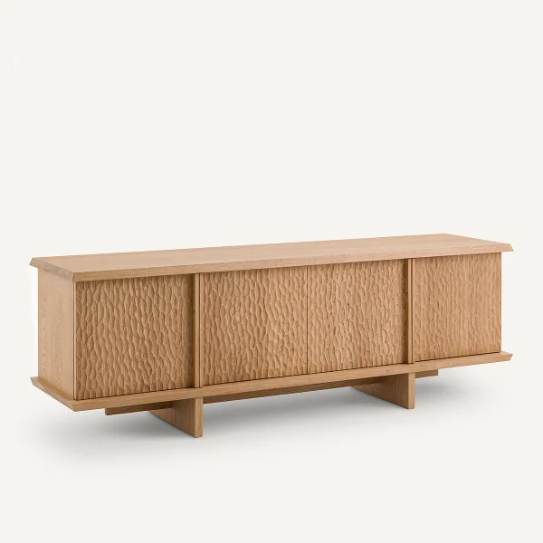 Am.pm Sideboard Gouge Mit 4 Türen, Eiche, Röstkaffeefarben