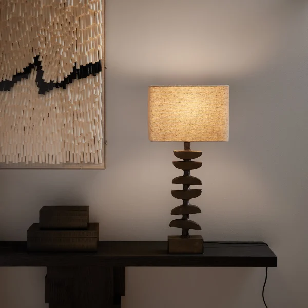 Am.pm Skulpturale Lampe Odyha, Eisen Und Leinen