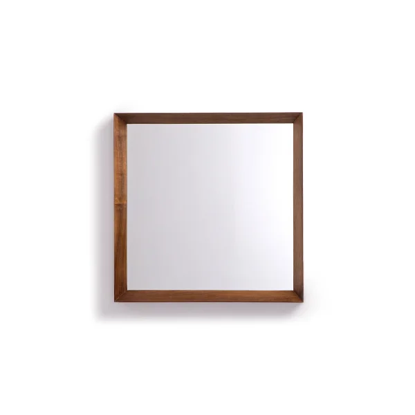 Am.pm Spiegel Andromède, Nussbaum Massiv, Quadratisch, H. 60 Cm