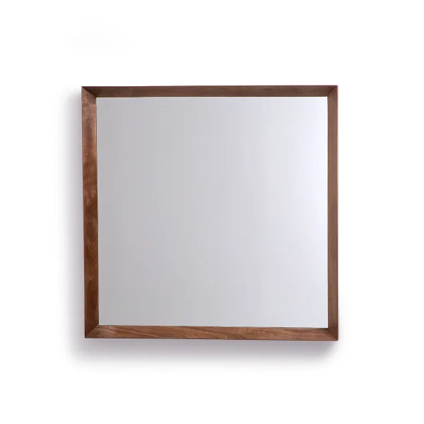 Am.pm Spiegel Andromède, Nussbaum Massiv, Quadratisch, H. 80 Cm