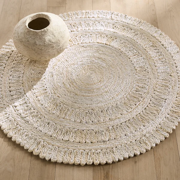 AM.PM Teppich Deepti, Jute, Ø 120 Cm, Handgeflochten