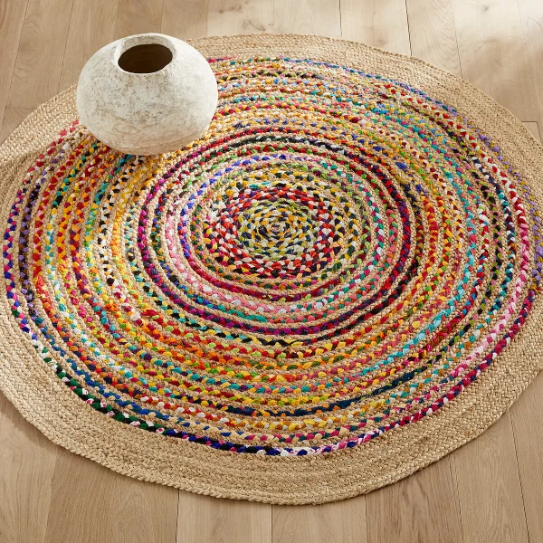 Am.pm Teppich Jaco, Jute Und Recycling-baumwolle, Ø 150 Cm