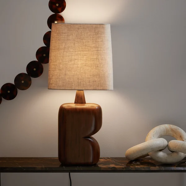 Am.pm Tischlampe Gyra, Mango Und Leinen