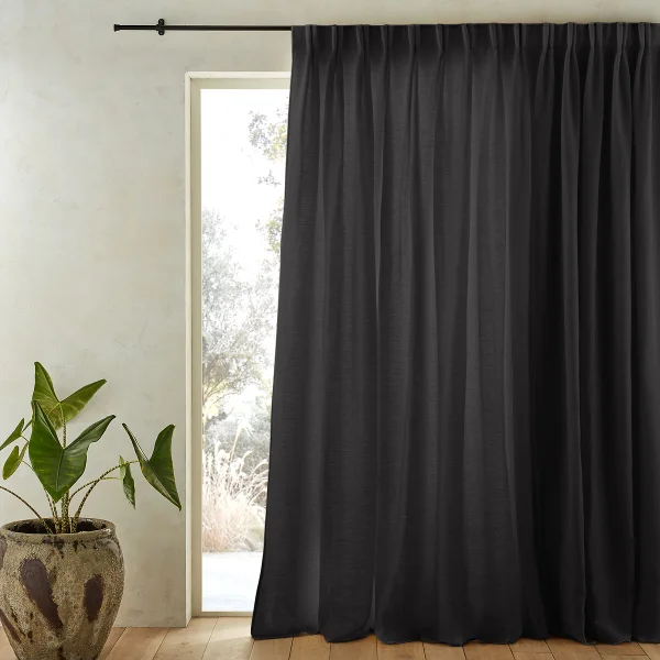 Am.pm Vorhang Aus Leinen Mit Baumwollfutter, Flämische Falten, Colin 180 x 420 cm