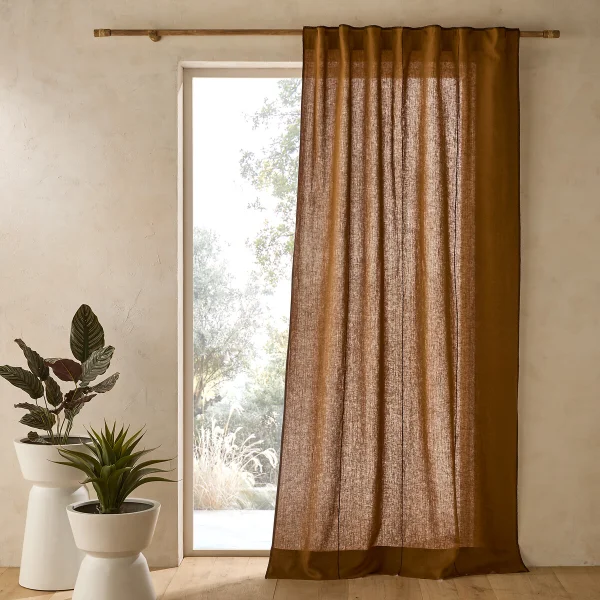 Am.pm Vorhang Tojos Mit Verdeckten Schlaufen, Gewaschenes Leinen 140 x 260 cm