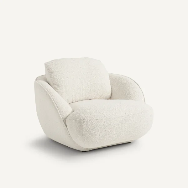Am.pm Xl-kugelsessel Aus Bouclé-stoff, Alpine
