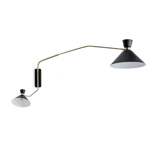 Am.pm Xl-wandleuchte Zoticus, Zweiflammig, Messing In Antik-optik