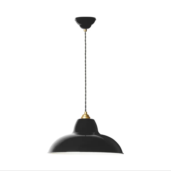 Anglepoise - Original 1227 Brass Midi Wide Hängelampe schwarz,