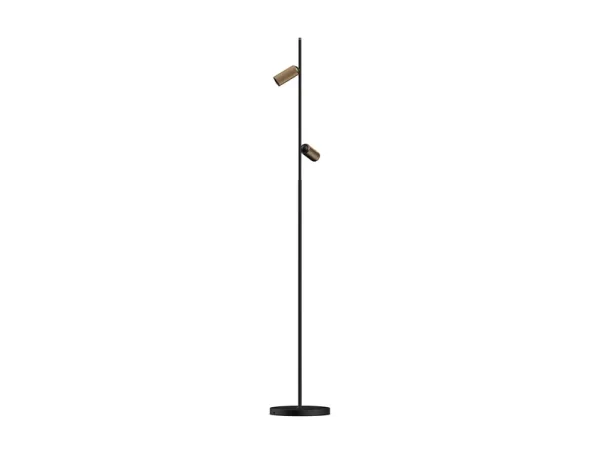 ANTIDARK - Decor F2 LED-Stehlampe, schwarz/messing, dim.