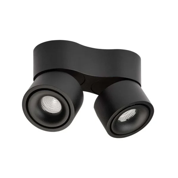 ANTIDARK - Easy Mini Double W275 LED-Spot, 2-flg., schwarz