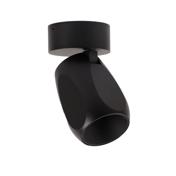 ANTIDARK - Facet W70 LED-Deckenlampe, schwarz, Metall, Ø 7cm