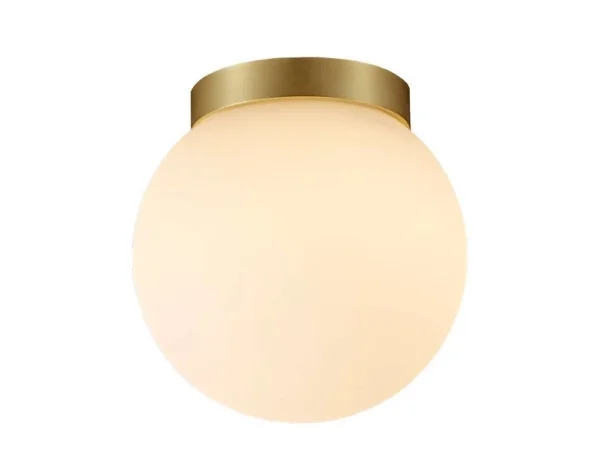 ANTIDARK - Palla C135 LED-Deckenleuchte, IP44, messing/opal