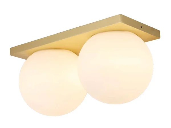 ANTIDARK - Palla C2135 LED-Deckenlampe, messing/opal, dim.
