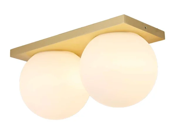 ANTIDARK - Palla C2135 LED Deckenleuchte Dim-to-Warm Opal/Messing