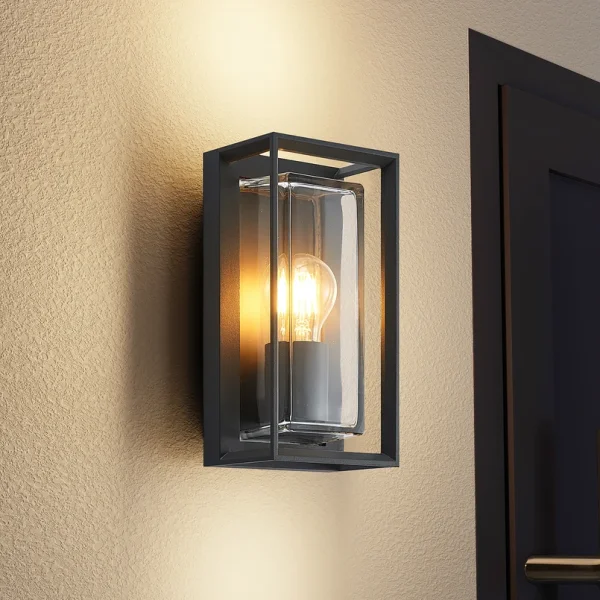 Arcchio -  Außenwandleuchte Ismera, 25 cm, anthrazit, Sensor