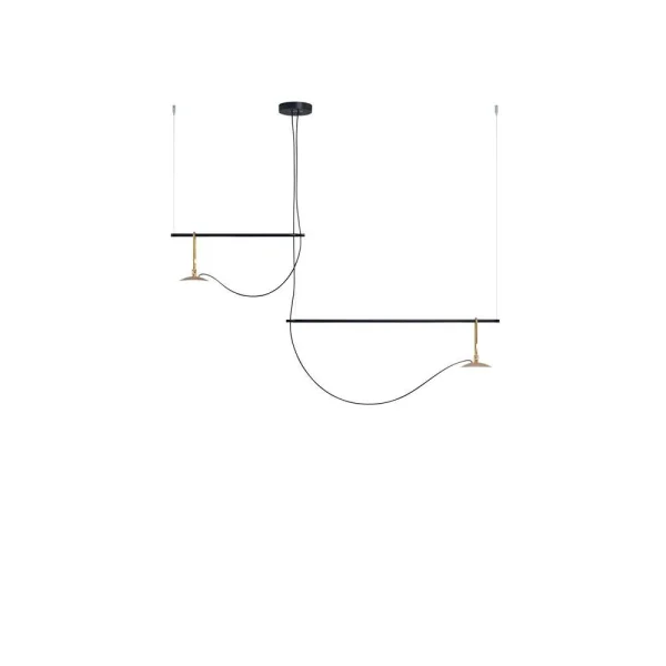 Artemide - Nh S3 2 Bracci Pendelleuchte Black/Brass