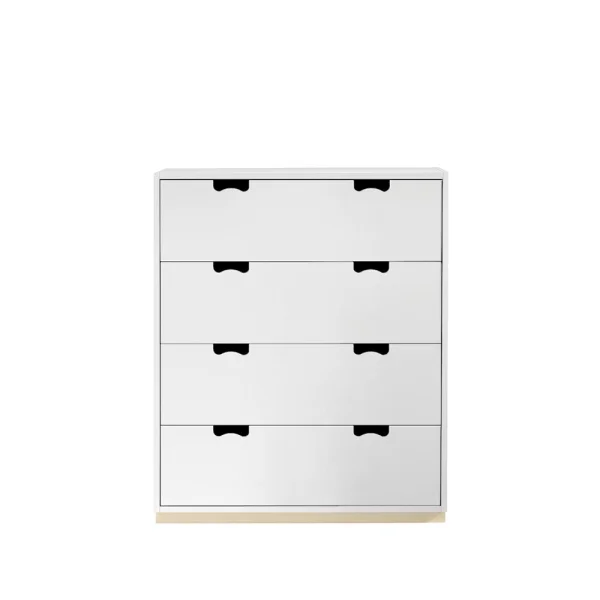 Asplund Snö A Kommode White, Birkensockel