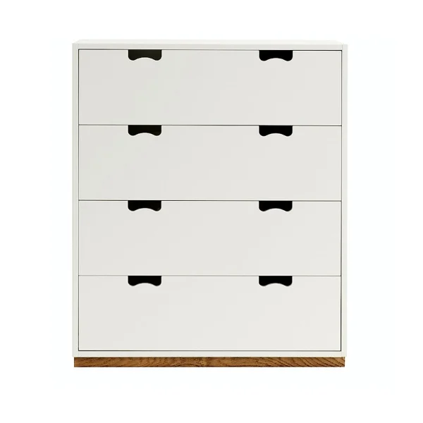 Asplund Snö A Kommode White, Eichsockel