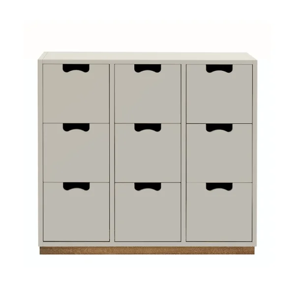 Asplund Snö B3 Kommode Light grey, Eichsockel