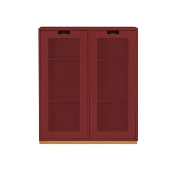 Asplund Snö E Vitrinenschrank Brown red, Tiefe: 30 cm