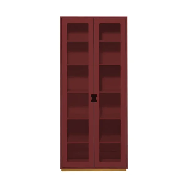 Asplund Snö F Hochschrank Vitrine Brown red, Tiefe: 30 cm