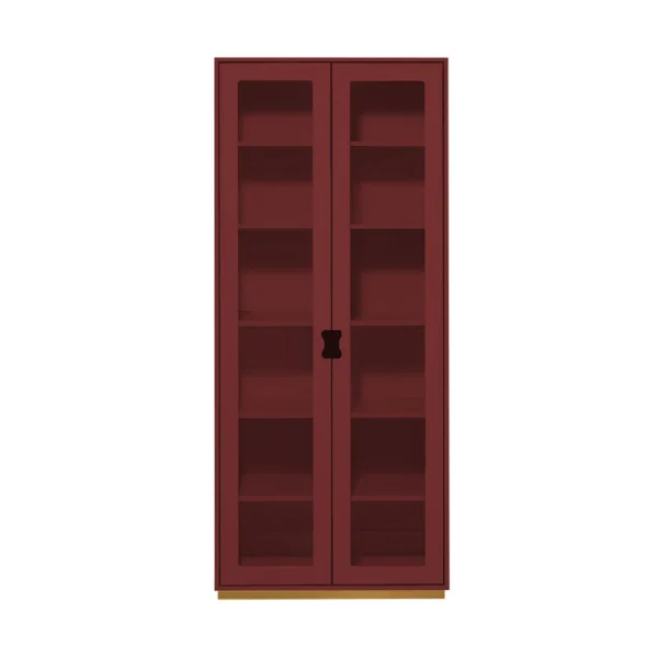 Asplund Snö F Hochschrank Vitrine Brown red, Tiefe: 42 cm