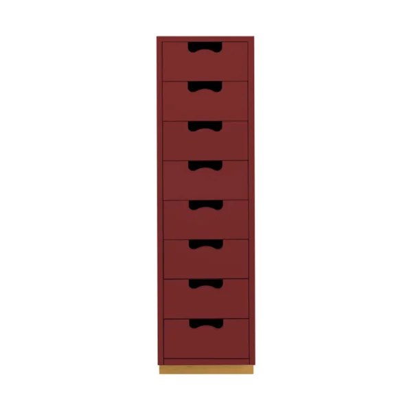 Asplund Snö Kommode mit 8 Schubladen Brown red