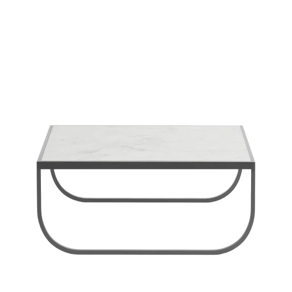 Asplund Tati High Couchtisch Marmor weiß, storm grey Gestell