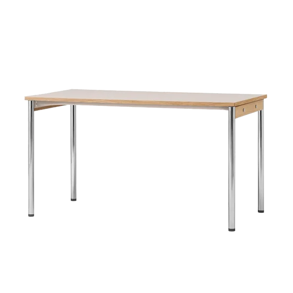 Audo Copenhagen Co Table Konferenztisch 140x70cm Chrome, laminate creme
