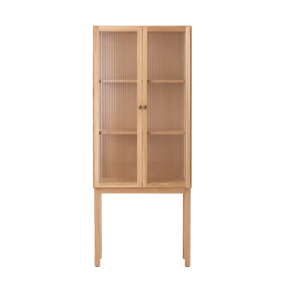 Audo Copenhagen Curiosity Schrank mit Glastüren 168 cm Oak