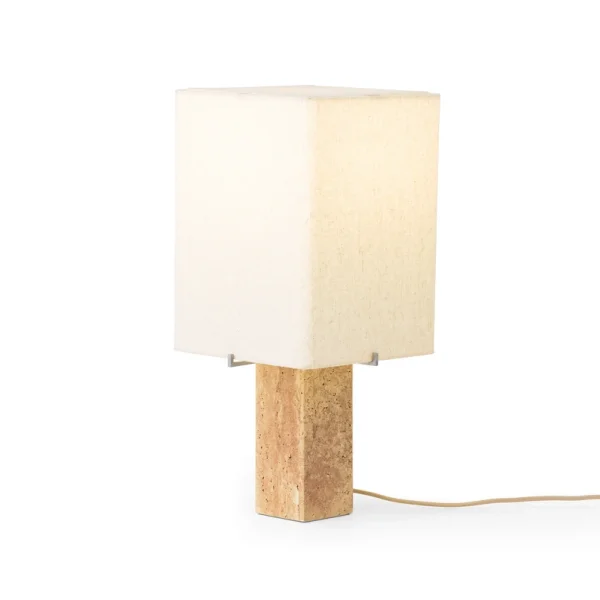 Audo Copenhagen - Nonna Tischlampe, travertin-/sandfarben,  Höhe 49 cm, Stoff