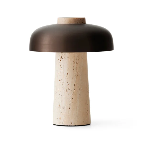 Audo Copenhagen - Reverse Portable Tischleuchte Sand Travertine/Bronzed Aluminium Audo Copenhage