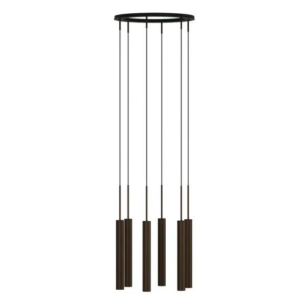 Audo Copenhagen - Tubulaire Hängelampe, 6-flg, Ring, bronze