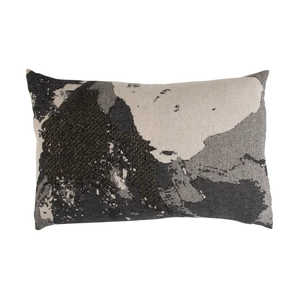 AYTM Floreo Kissen 40x60 cm Schwarz-Beige