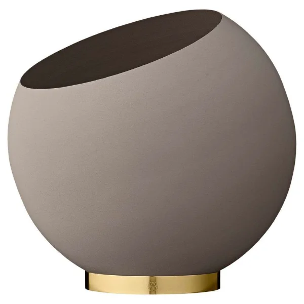 AYTM - Globe Pflanzentopf Ø37xH32,3 Taupe/Gold