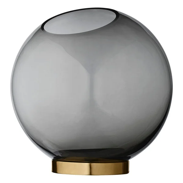 AYTM Globe Vase groß Schwarz-Messing
