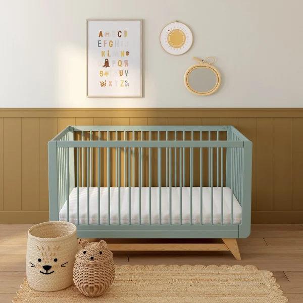 Babymatratze Mit Polyesterfasern Und Abnehmbarem Bezug, Höhe 14 Cm