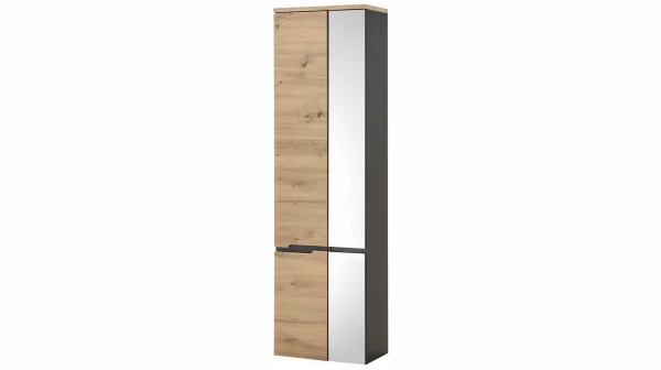 Bad Hochschrank Artisan Eiche - grau 176 cm - MEMPHIS