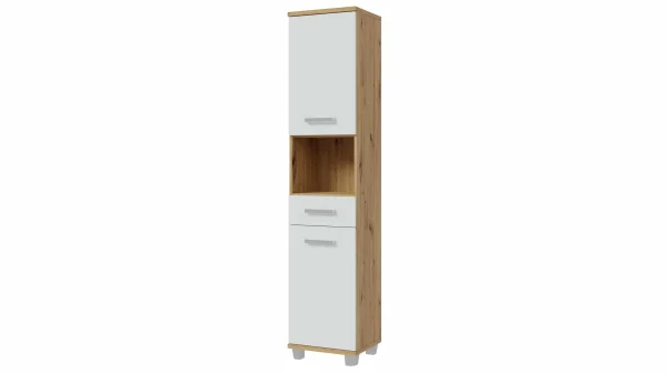 Bad Hochschrank lichtgrau - Artisan Eiche 187 cm - VERIS