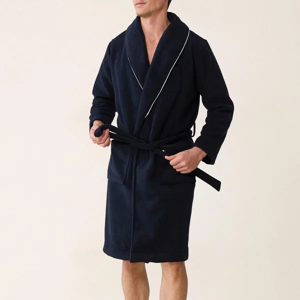 Bademantel Devy, Warmes Fleece-material Blau Jungen Grösse XL