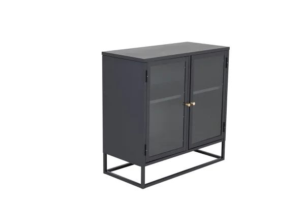 Bakal Sideboard 2 Glastüren, 2 Ablagen, schwarz.