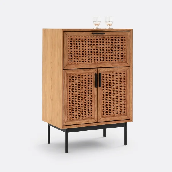 Barmöbel Waska, Eiche Und Rattan