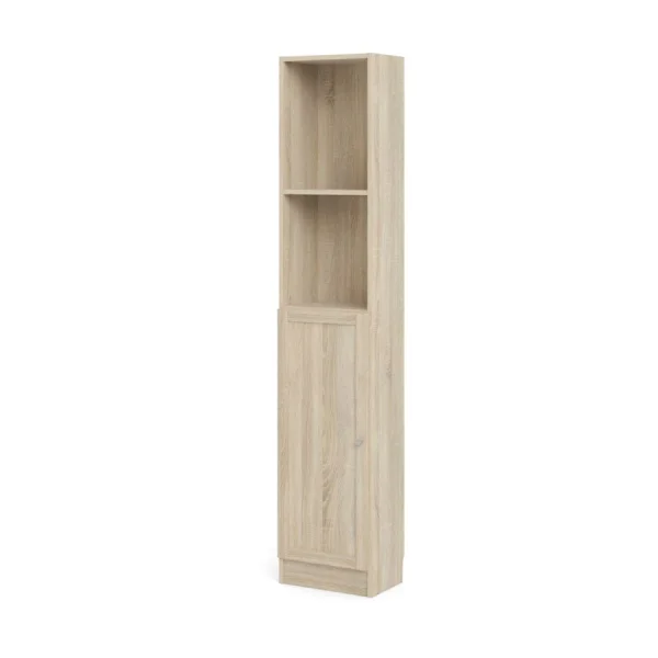 Base Regal 1 Ablage und 1 Tür Eiche Struktur Dekor.