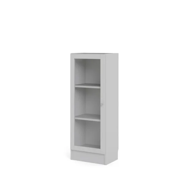 Base Regal 1 Glastür weiss.
