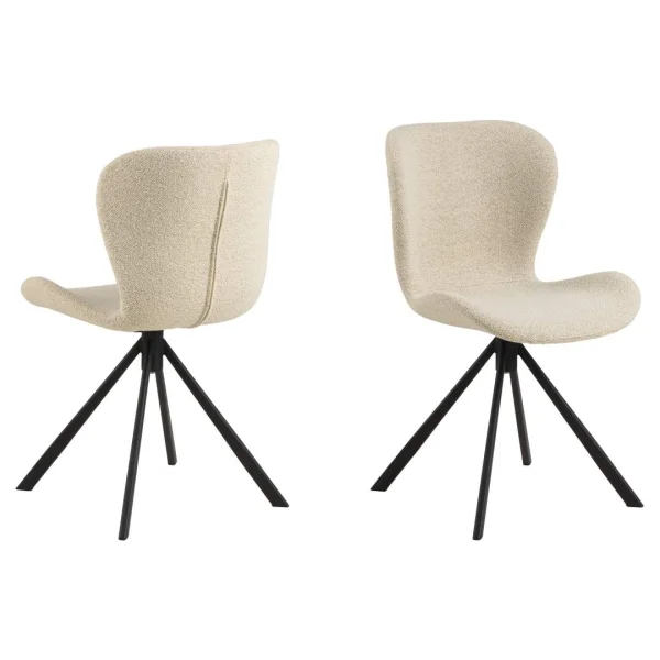 BatildaA1 Esszimmerstuhl Drehfunktion beige.