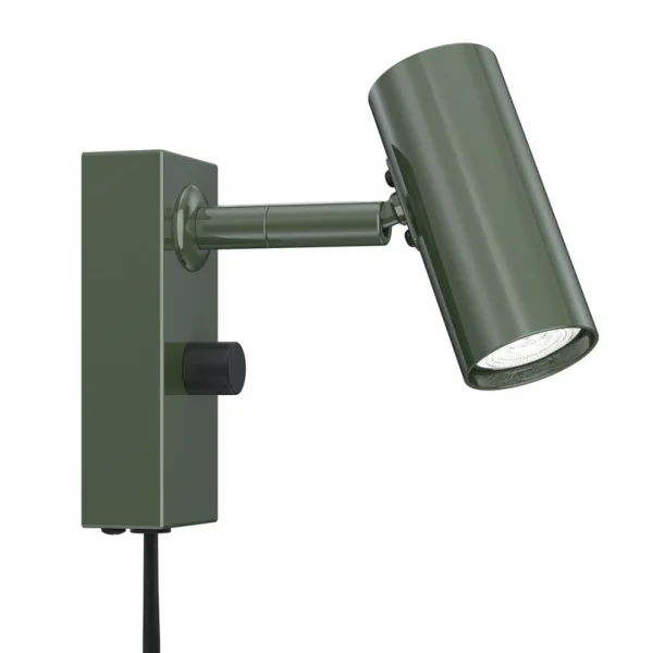 Belid - Cato Wandlampe waldgrün/schwarz Höhe 15 cm dimmbar